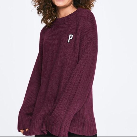 PINK Victoria’s Secret Navy Bulky Knit 🧶 Sweater - Picture 6 of 6